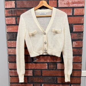 Cream Button-Up Cardigan
